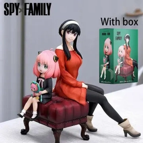 Movie Object Timeless Treasure Spy x Family Yor Forger  Anya Sitting on Sofa Action Figure | 15 cm | PVC