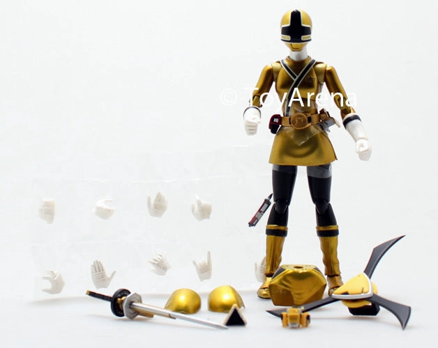 Luxury Collectible LOOSE Yellow from S.H. Figuarts Power Rangers Super Samurai Metallic Coating Deluxe Action Figure Set SDCC 2013