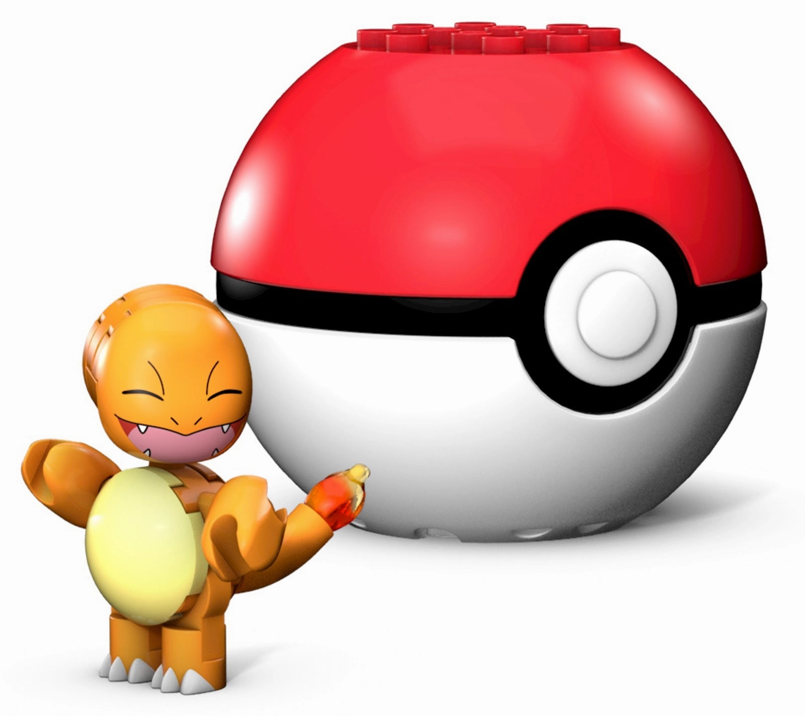 Mega Construx Pokemon Buildable Charmander Figure & Poke Ball Character Piece
