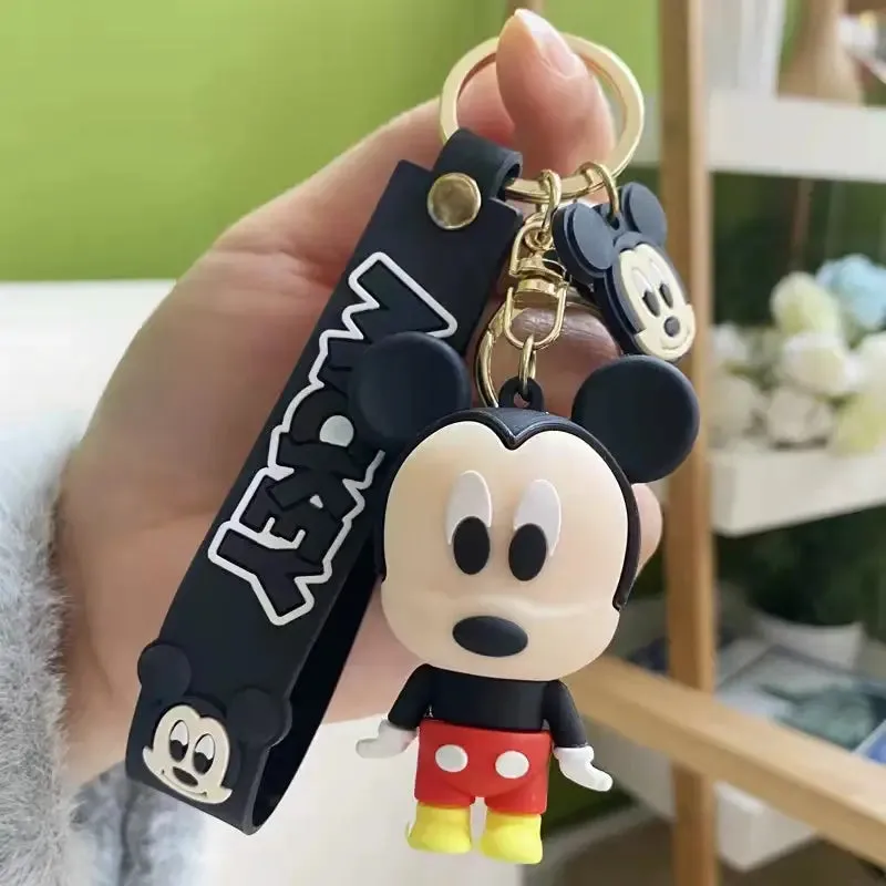 Luxury Sculpture Mickey Mouse Silicone Keychain | 3D Lanyard Keychain | Premium | Disney | PVC Display Fashion Doll