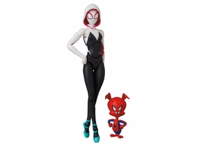 Children's Toy Mafex No. 134 Spider-Man Into the Spider-Verse Spider-Gwen (Gwen Stacy) & Spider-Ham Action Figure