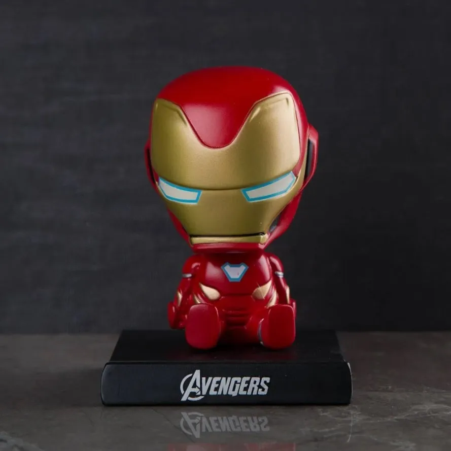 Premium Goods Marvel Avengers Ironman Bobblehead With Mobile Holder For Cars | 13.5 CM |