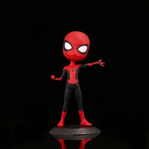 Silver Coated Marvel Spiderman With Mask Avengers Action Figure | 15 CM |