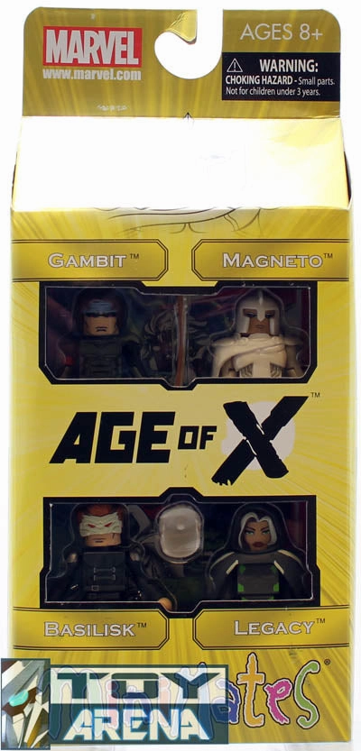 Holiday themed Marvel Minimates Age of X Gambit Magneto Basilisk Legacy 4 Pack X-Men Action Figure