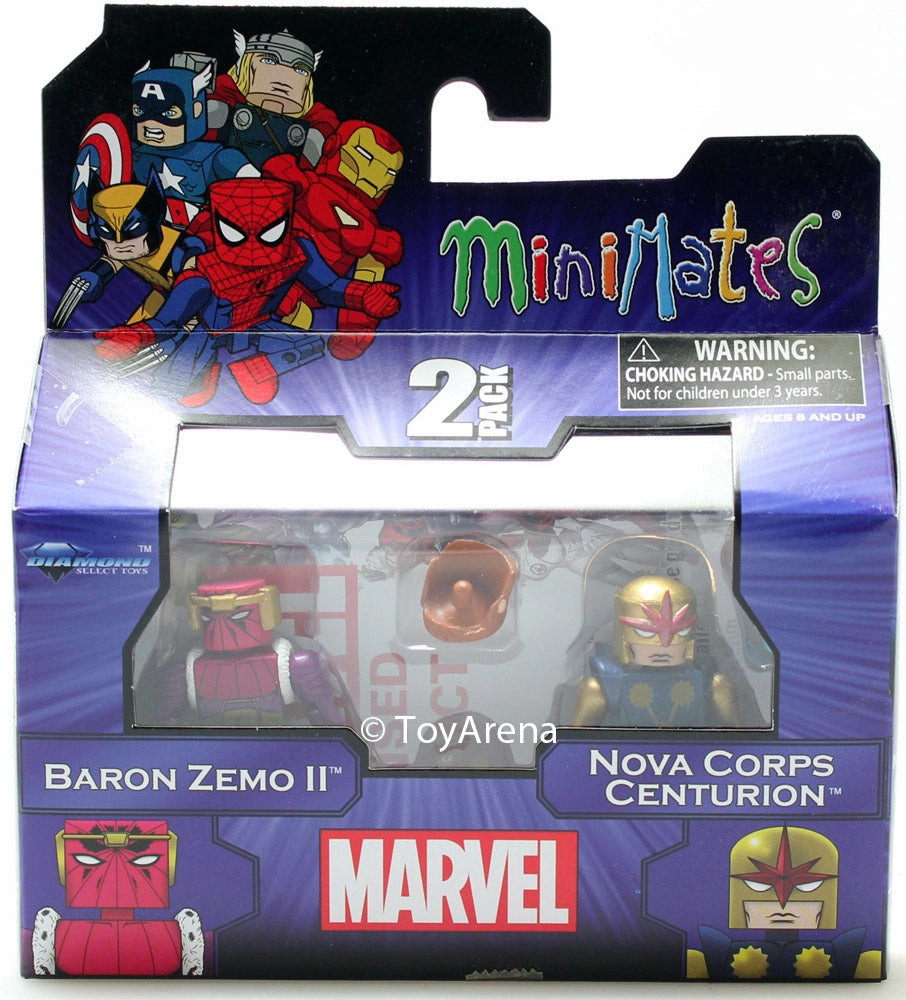Birthday gift Engineering Toy Marvel Minimates Series 50 Baron Zemo II Nova Corps Centurion 2-Pack Action Figure