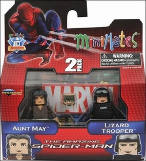 Marvel Minimates The Amazing Spider-Man Aunt May and Lizard Trooper 2 Pack Action Figure Small Statue