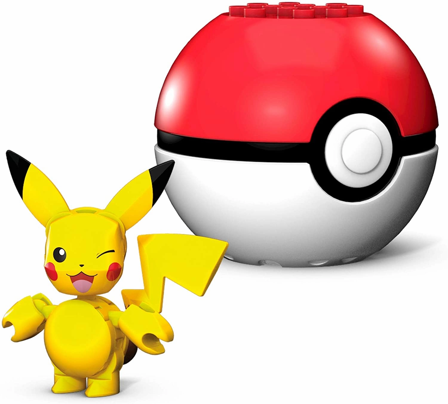 Mega Construx Pokemon Buildable Pikachu Figure & Poke Ball Surrealist Art