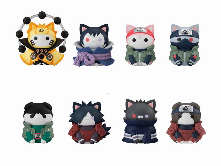 Comic Book Hero Megahouse Naruto Nyaruto! Last Battle Ver. Trading Figures Box Set of 8