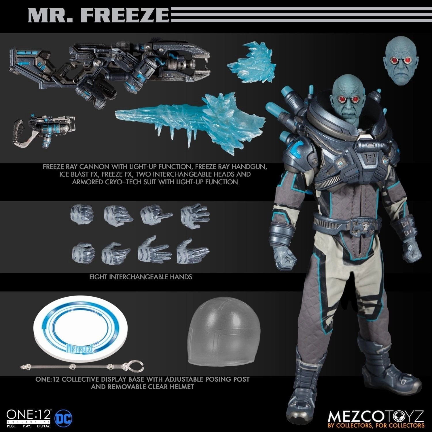 Mezco Toyz ONE:12 Collective Mr. Freeze Deluxe Edition Action Figure Premium Sculpture
