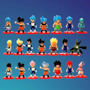 Ocean Creature DBZ Set Of 21 Action Figures PVC Model Anime Figurines  | 7-8 Cms |