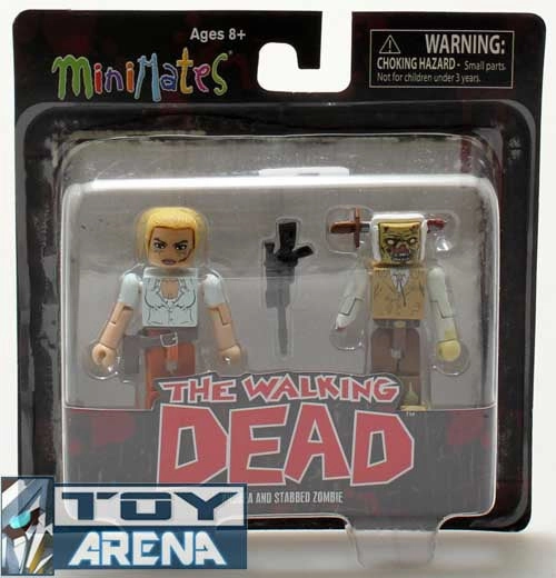 Museum Replica Minimates The Walking Dead Andrea and Stabbed Zombie 2 Pack Action Figure