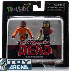 Anime Hobby Minimates The Walking Dead Dexter & Dreadlock Zombie 2 Pack Series 3 Action Figure