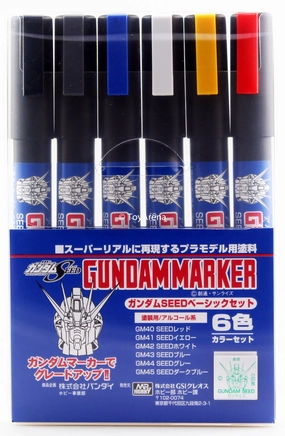 Miniature Item Family friendly Gundam Marker HG MG RG PG GMS109 Gundam Seed Marker Set