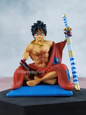 Anime One Piece Luffy Figure Style Kimono Land of Wano Country PVC Action Figure | 11 cms | Cartoonish Design