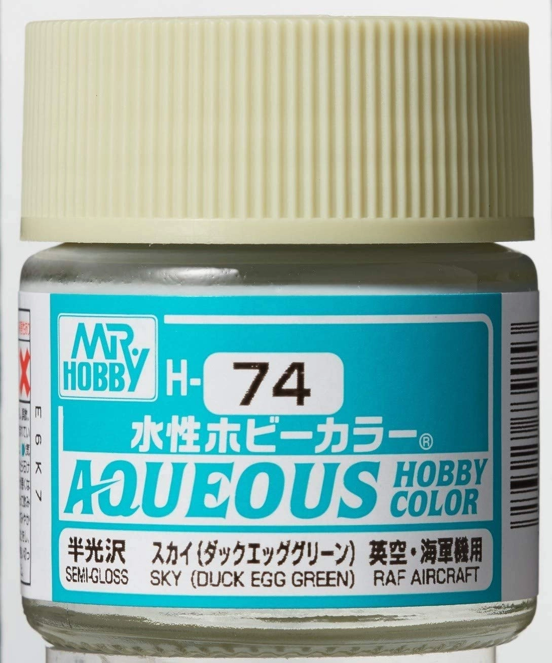 Robot Article Mr. Hobby Aqueous Hobby Color H74 Semi-Gloss Sky (Duck Egg Green) 10ml Bottle