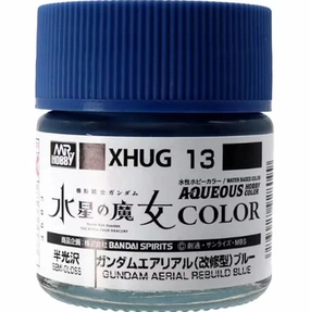 Mr. Hobby Aqueous Hobby Color Witch From Mercury XHUG13 Gundam Aerial Rebuild Blue Semi Gloss 10ml Bottle stress relief