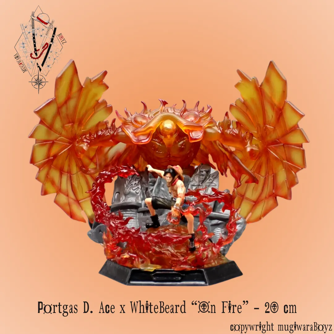 Figurine One Piece - Portgas D. Ace x WhiteBeard on Fire Series Collection Award winning