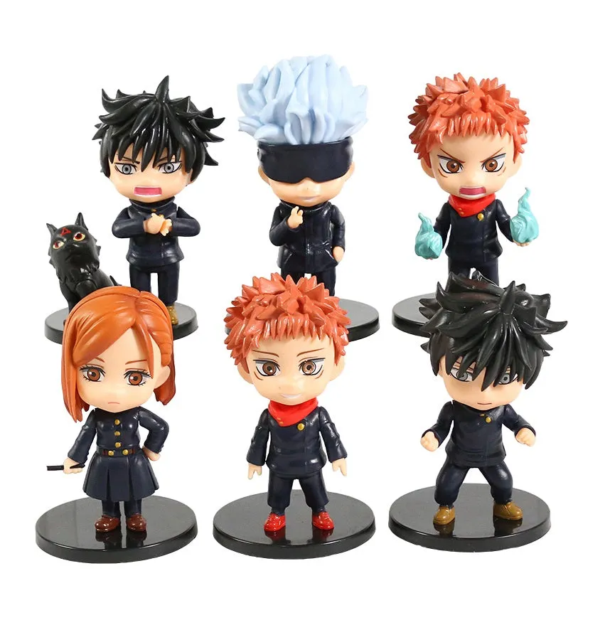 Jujutsu Kaisen Set Of 6 Action Figures 8-| 10 Cms  | SET B Action Statue