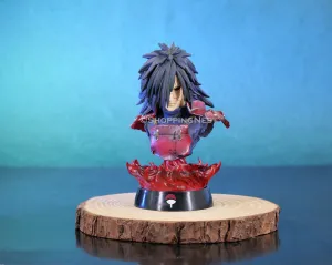 Anniversary Present Superhero Piece Naruto Anime |Uchiha Madara Head Burst With Flame Action Figure | 16 Cm|