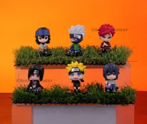 Gaming Showcase Colorful Decor Naruto Set Of 6 Kawai Chibi Action Figures Deidara Itachi | 7 CM |