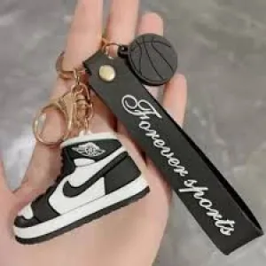 Nike Sneaker Black Silicone Lanyard Keychain | Stylish Keychain | Art Showcase Mythical Figure