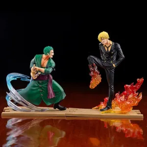 Native Art One piece Anime | Zoro Sanji Fight scene Figurine | 13 - 16 CM |