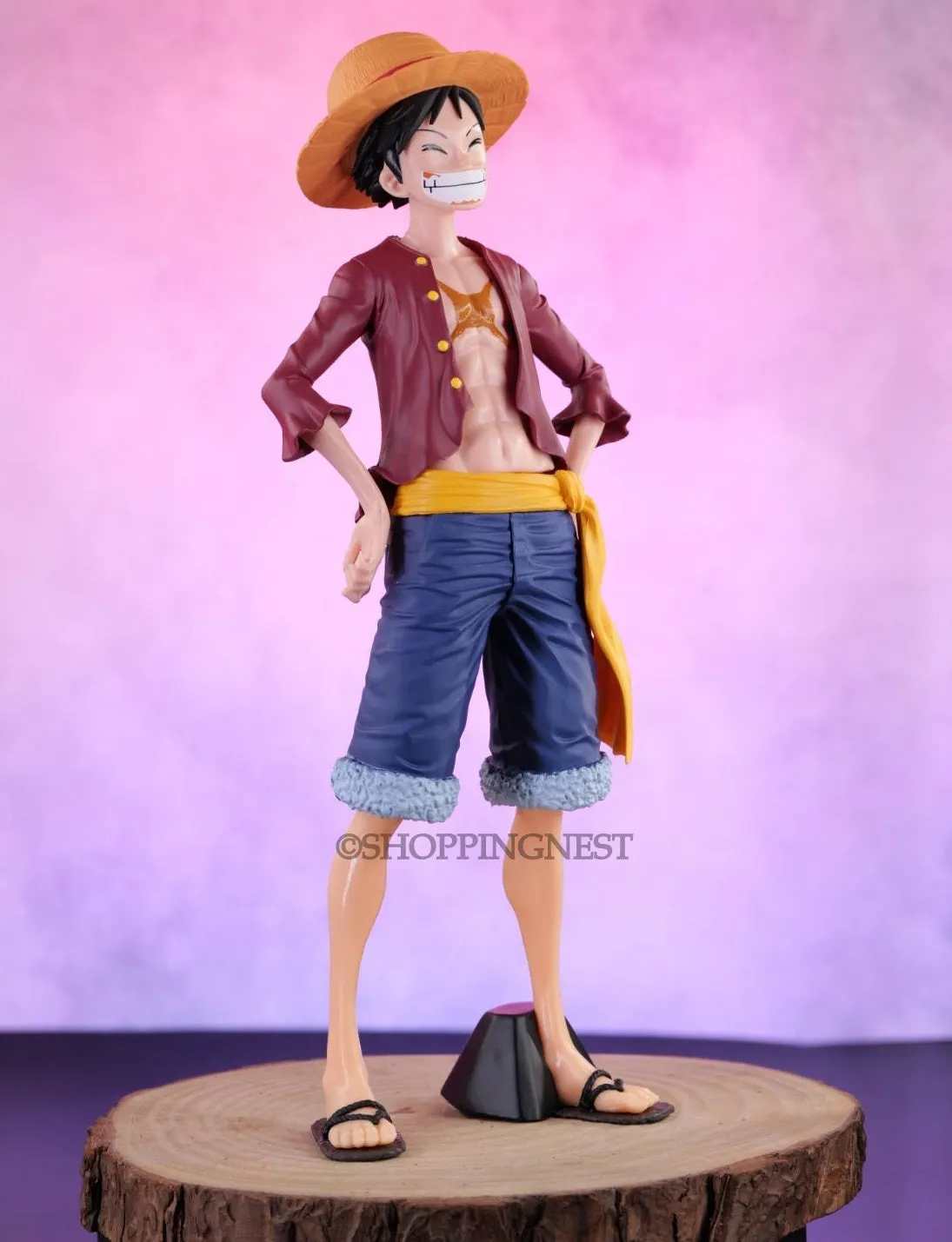 One Piece Monkey D Luffy With 3 Different Faces Action Figurine |27Cm| Antique Reproduction
