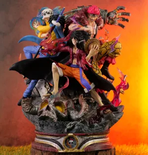 One Piece | Three Captains Luffy Trafalgar D. Water Law Eustass | Premium Anime Action Figure | 36 Cm | Character Merchandise Baroque Figure