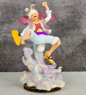 Fantasy Showcase Gaming Object Anime One Piece Nika Luffy Figure Kawaii Rabbit Ears Decor Statue Pvc Action Figurine  | 25 CMS |