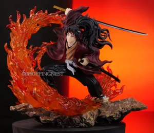 Cartoon Figure Themed Background Demon Slayer Yoriichii Action Figure PVC with light  | 20.5 Cm |