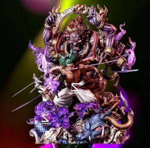 Cultural Heritage Minimalist Home One Piece | Roronoa Zoro Nine Swords Max Asura Premium Anime Action Figure | 48 Cm |