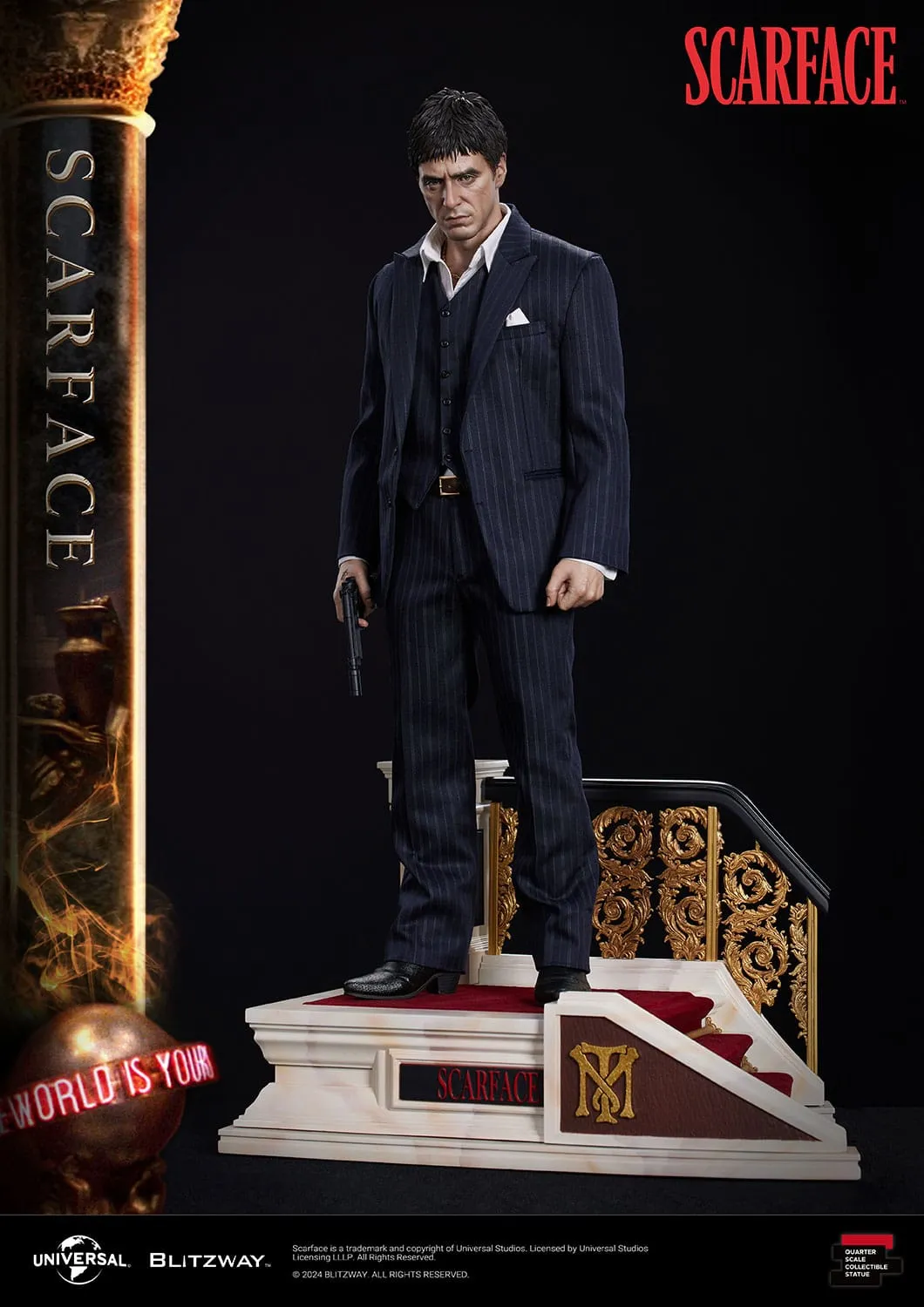 Prequel Story Specification Match Blitzway Scarface Superb Scale Tony Montana 1/4 Statue