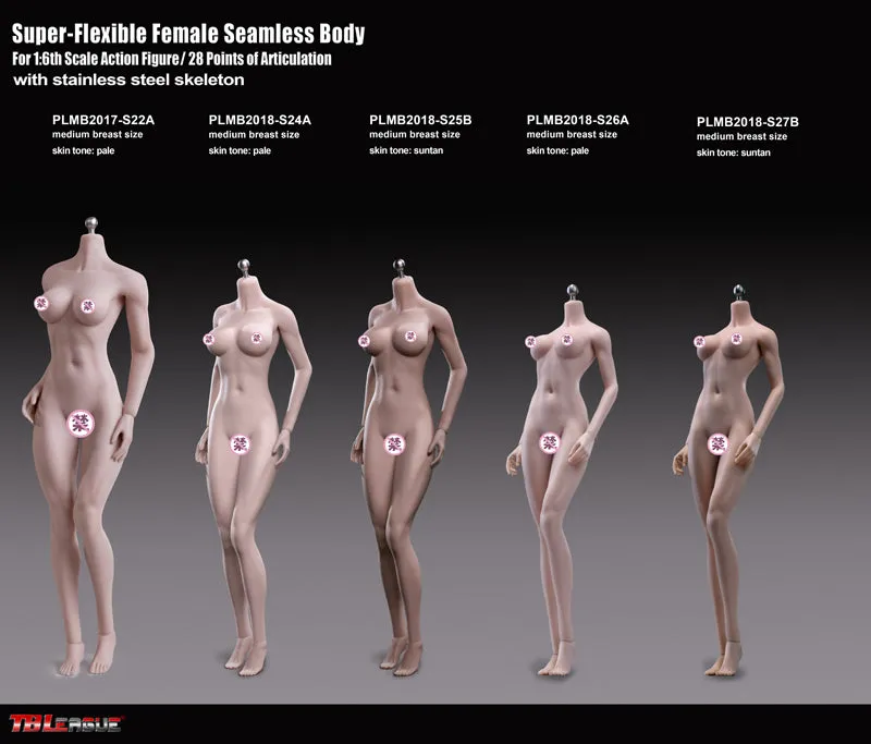 Phicen TBLeague S26A Pale, Medium Bust Female Seamless 1/6 Body Action Figure Gaming Product