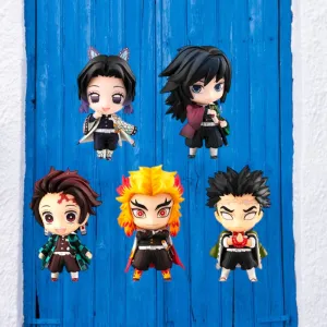 Articulated Joint Demon Slayer Mascot set of 5 Chibi Set A | 8.5 CM Figure |