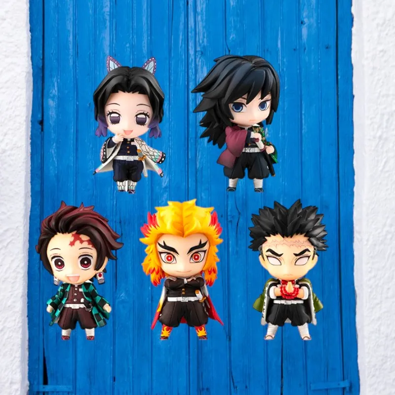 Acrylic Stand Collectible Statue Demon Slayer Mascot set of 5 Chibi Set A | 8.5 CM Figure |