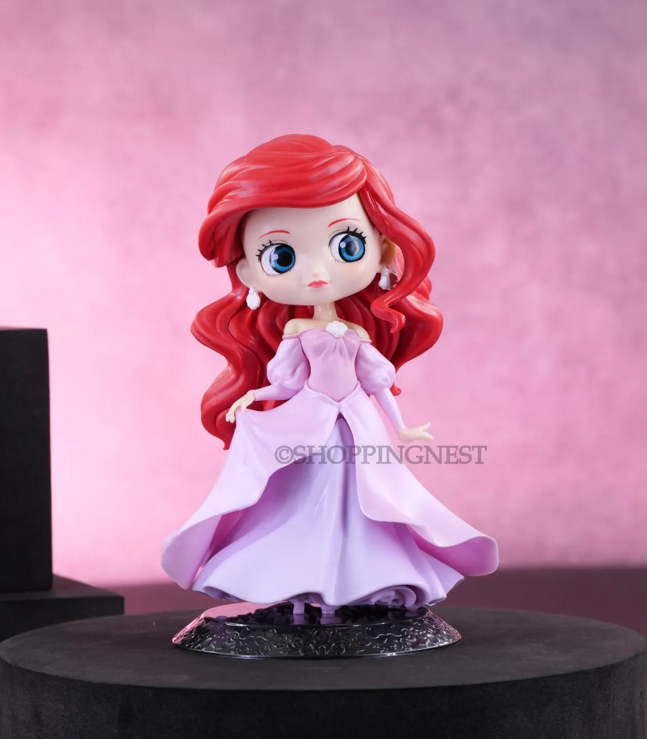Cute Fancy Princess Ariel in Purple Gown Figure Figurine | 15 CMS | Fairytale Character Spring Gift