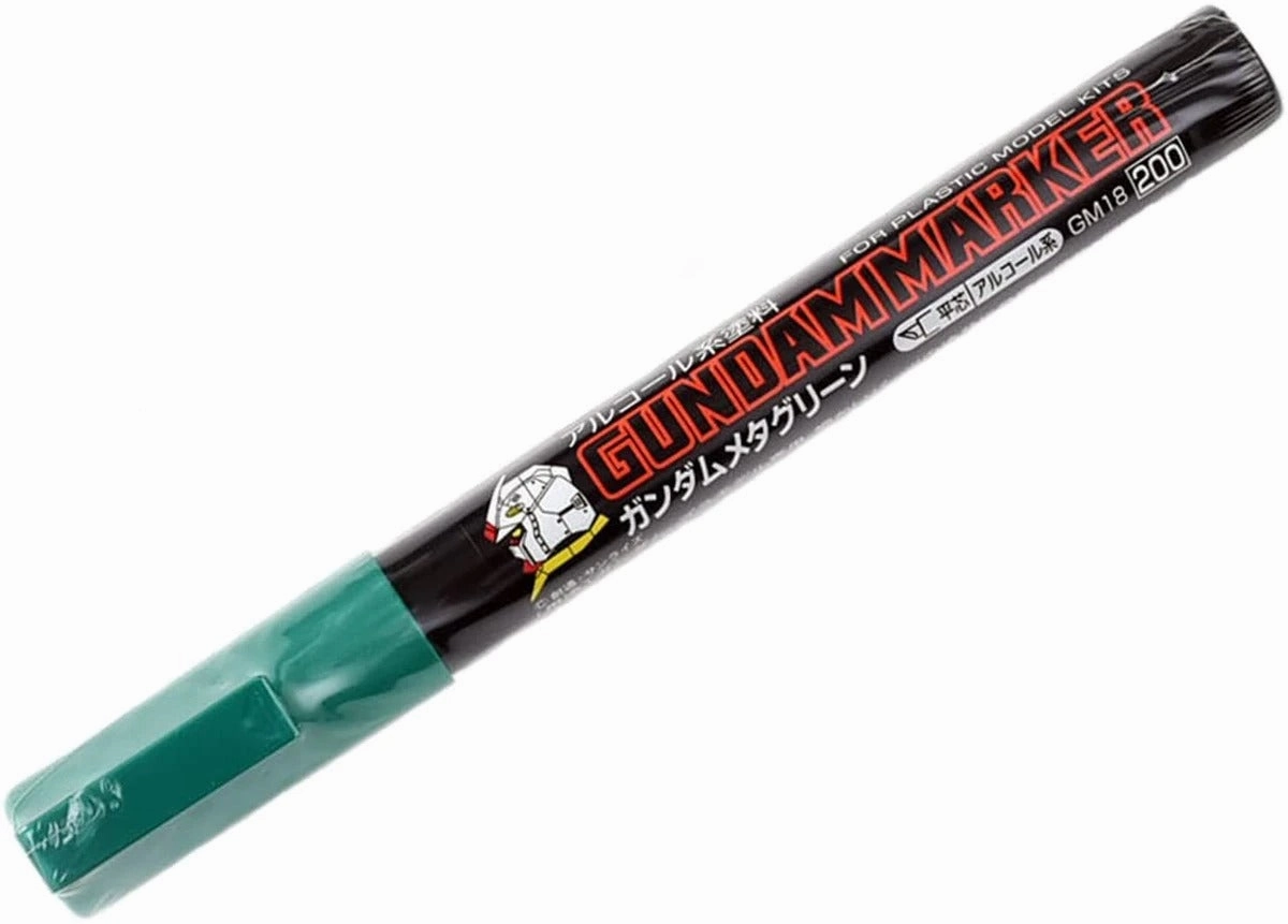 Steampunk Design Gundam Marker GM18 Metallic Green - Chisel Tip Marker Paint Pen