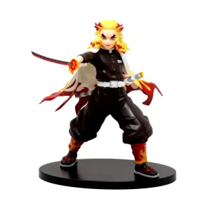 Small Statue Demon Slayer | Rengoku Kyojuro Combat Mode Anime Action Figure | Flame Hashira | 20 Cm |