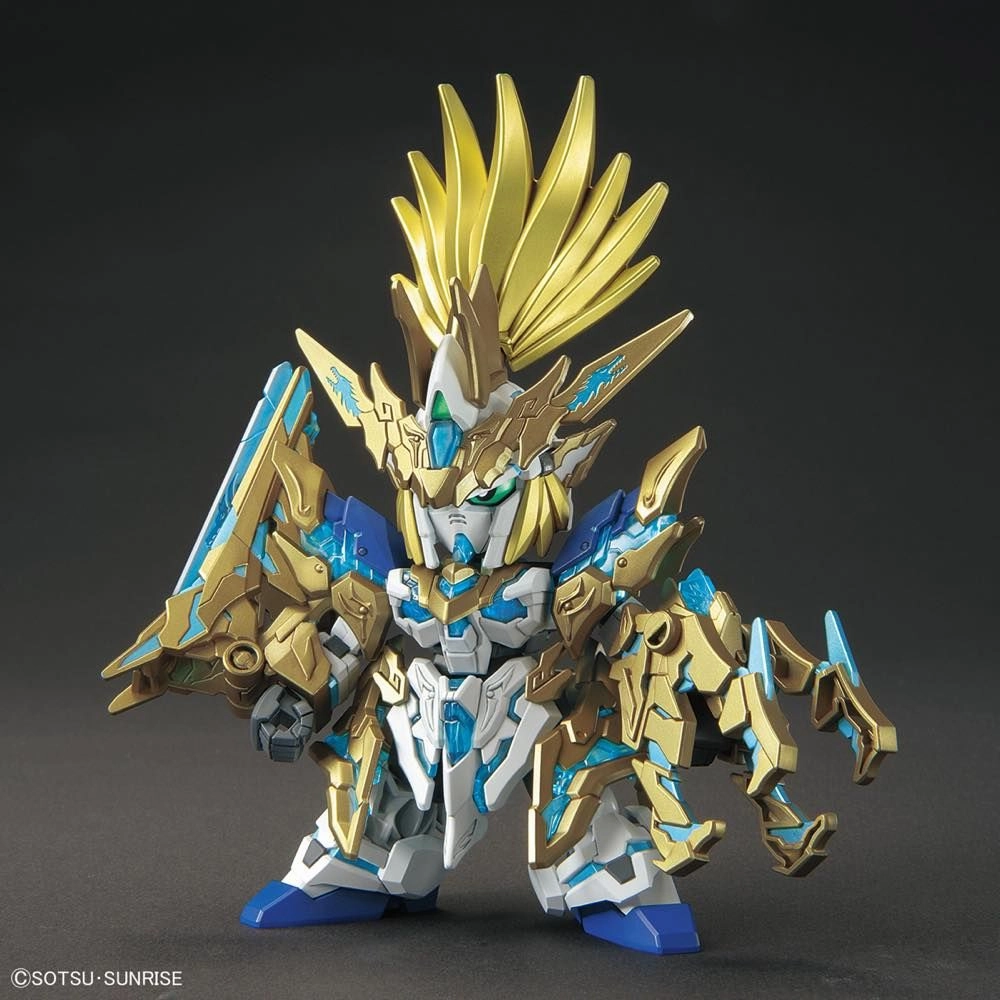 Gundam SDW #17 Gundam World Heroes Long Zun Liu Bei Unicorn Gundam Model Kit Rubber Toy Superhero Statue