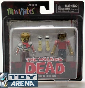 Minimates The Walking Dead Sailor Zombie and Leg Bite Zombie 2 Pack Action Figure Celebrity Likeness Felt Toy