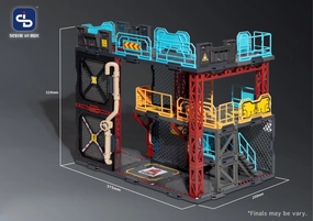 Superhero Article Virtual Good Fresh Retro Scene in Box Industrial Depot Diorama Building Set SIB07