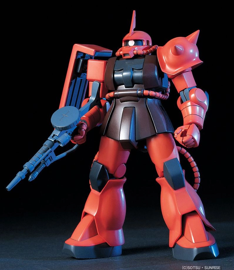 Race Car Driver Gundam 1/144 HGUC #032 Gundam 0079 MS-06S Zaku II Char Custom Model Kit