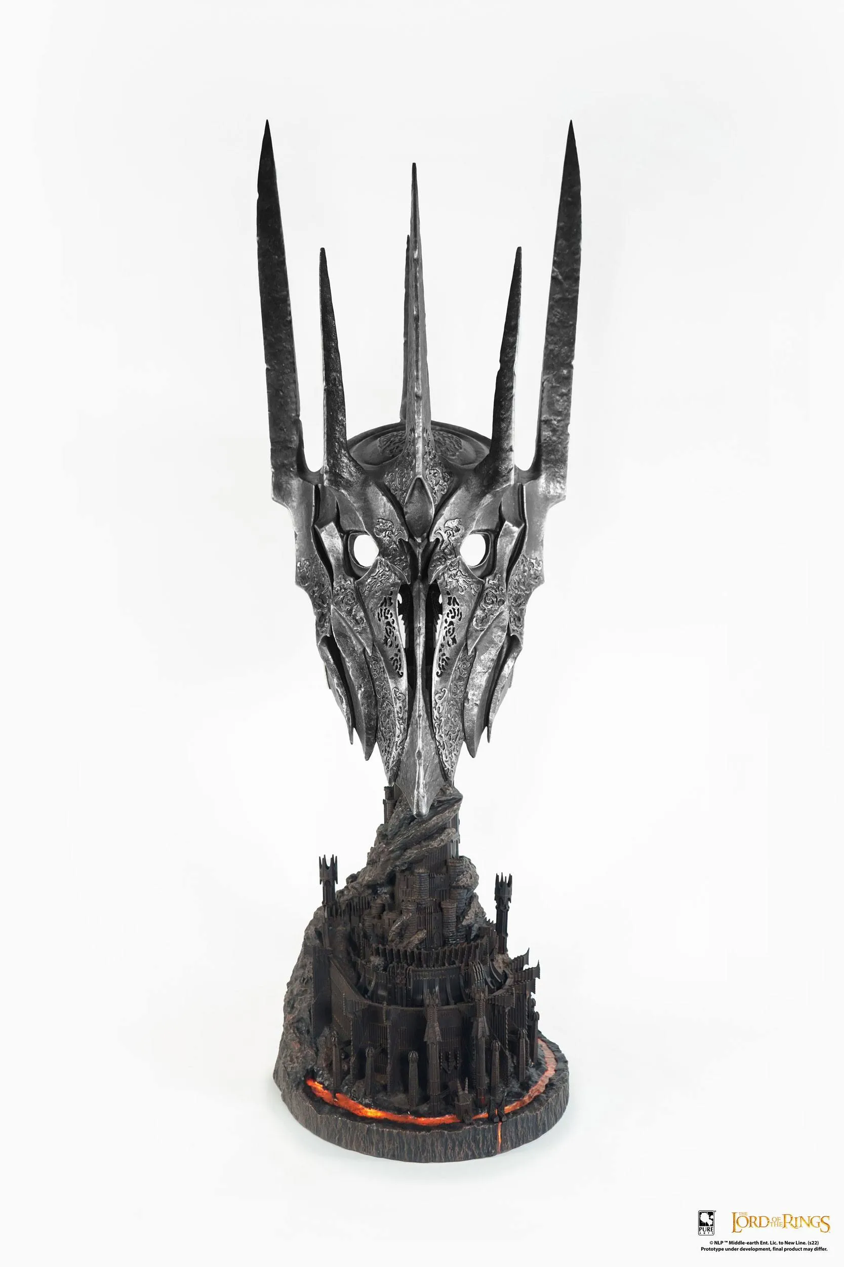 PUREARTS Helm of Sauron - Lord of the Rings - 1/1 Scale Collectible Replica Adventure Character