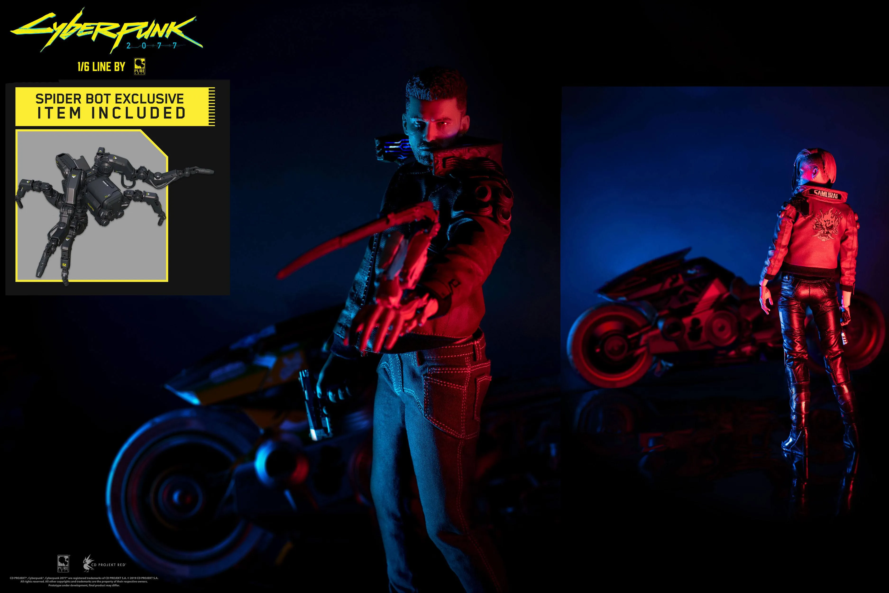 PUREARTS V Male, V Female & Yaiba Kusanagi - Cyberpunk 2077 - 1/6 Scale Collectible Figure Ultimate Set Lab Equipment Indoor Sport