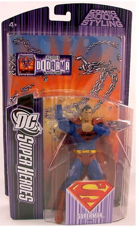 DC Super Heroes S3 Superman Black Logo Variant Select Sculpt Series Miniature Statue