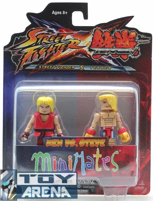 Decorative Model PVC Toy Street Fighter X Tekken Minimates Ken vs Steve 2 Pack Action Figure