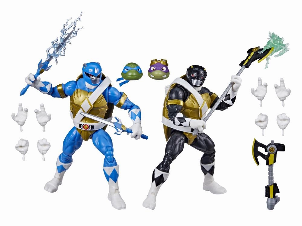 Chibi Goods PVC Item Hasbro Lightning Collection Mighty Morphin Power Rangers X Teenage Mutant Ninja Turtles Morphed Donatello & Morphed Leonardo Action Figure