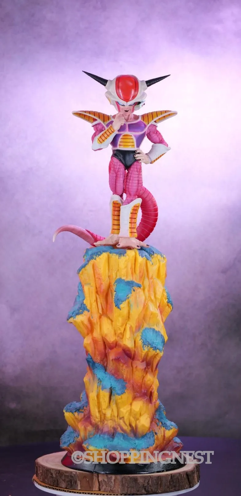 Dragon Ball Figure Frieza statue GK White Hole first form Anime Action Figurine | 48 CM | Geological Sample