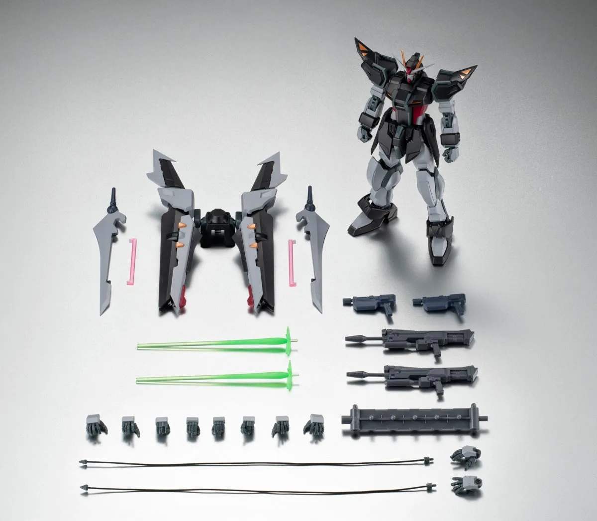 Robot Spirits GAT-X105E   AQM/E-X09S Strike Noir Gundam Ver. A.N.I.M.E Action Figure Static Pose