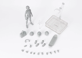 Animal Figure Licensed Product S.H. Figuarts Man Boy Male Body Kun (School Life Edition DX Set) Gray Action Figure